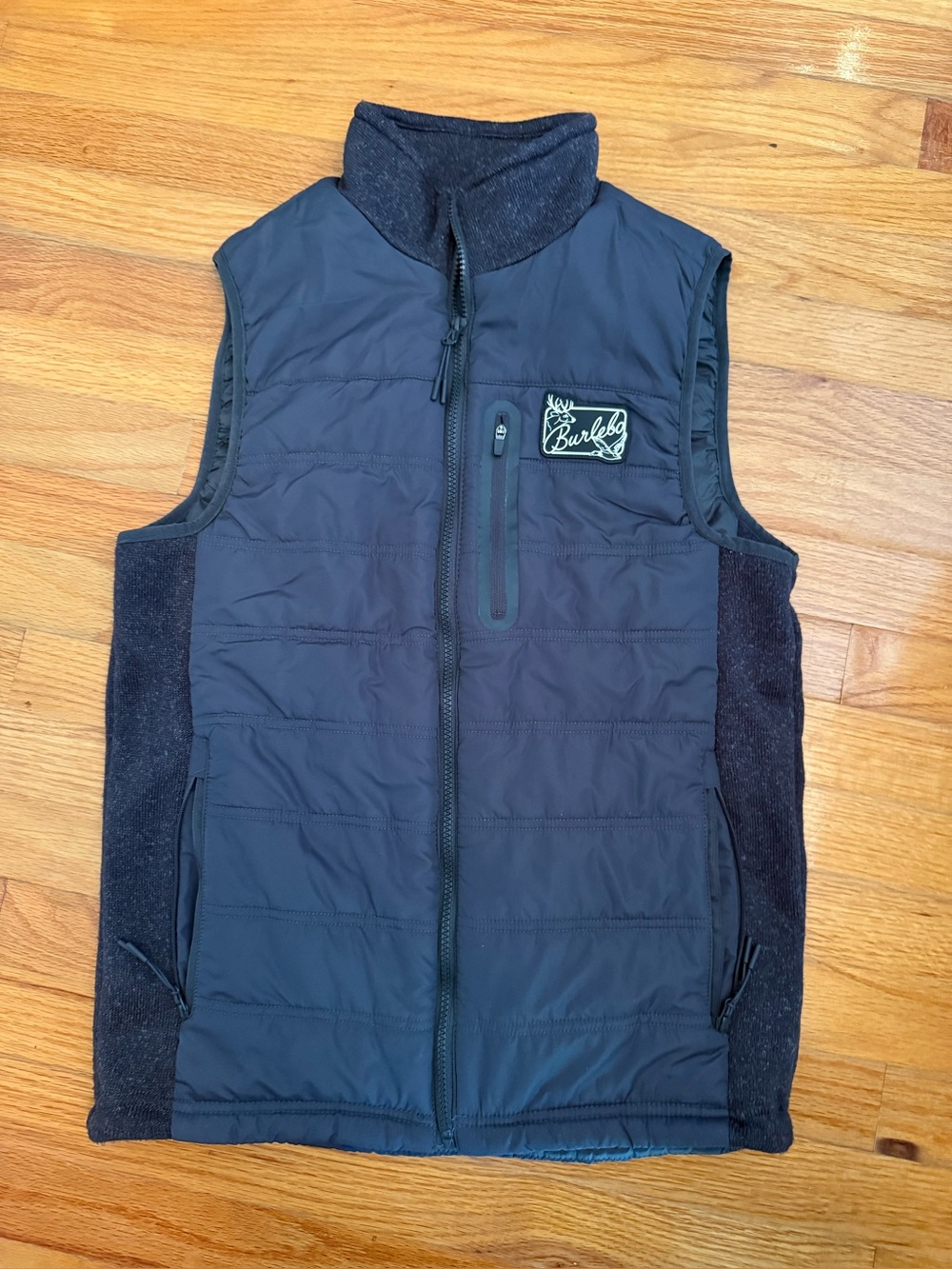 Burlebo Men's Quilted Black Vest